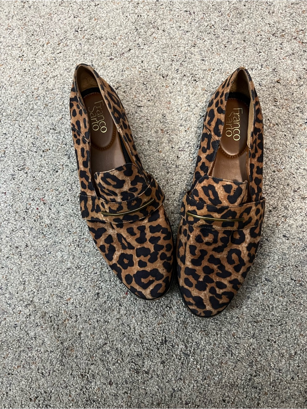 Franco Sarto Harrow Leopard Print Loafers
- Brown/Black,10